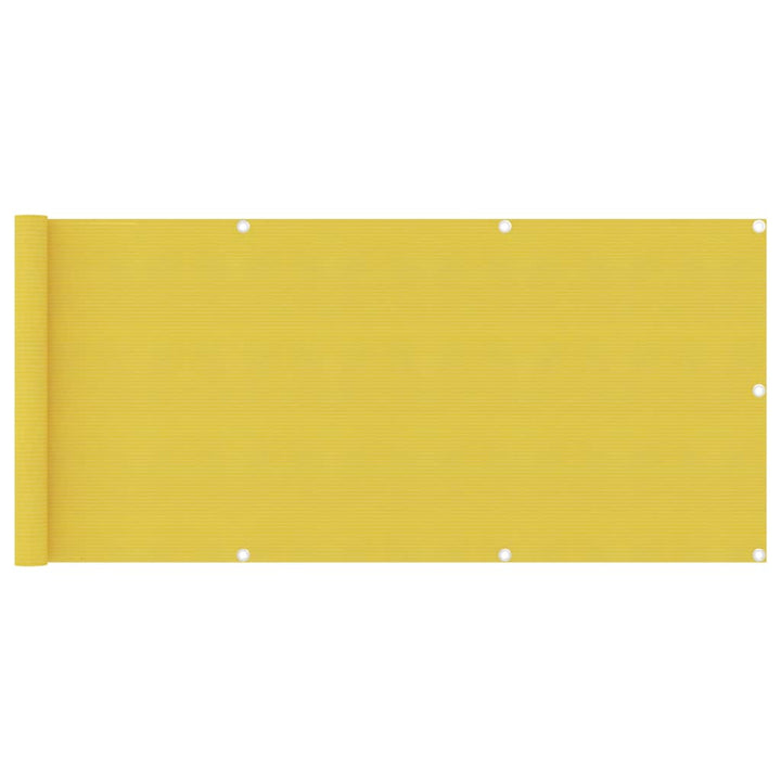Balkonscherm 75x400 cm HDPE geel