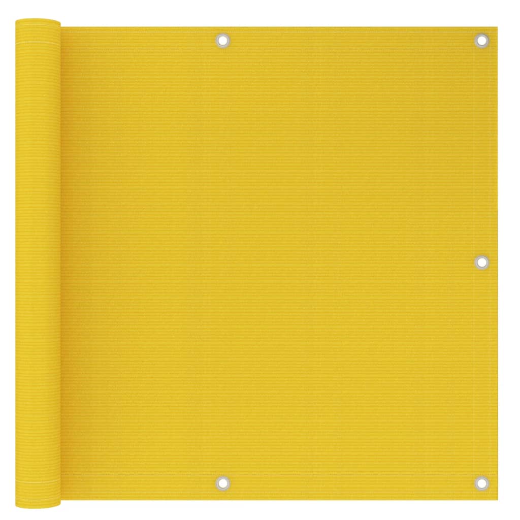 Balkonscherm 90x300 cm HDPE geel