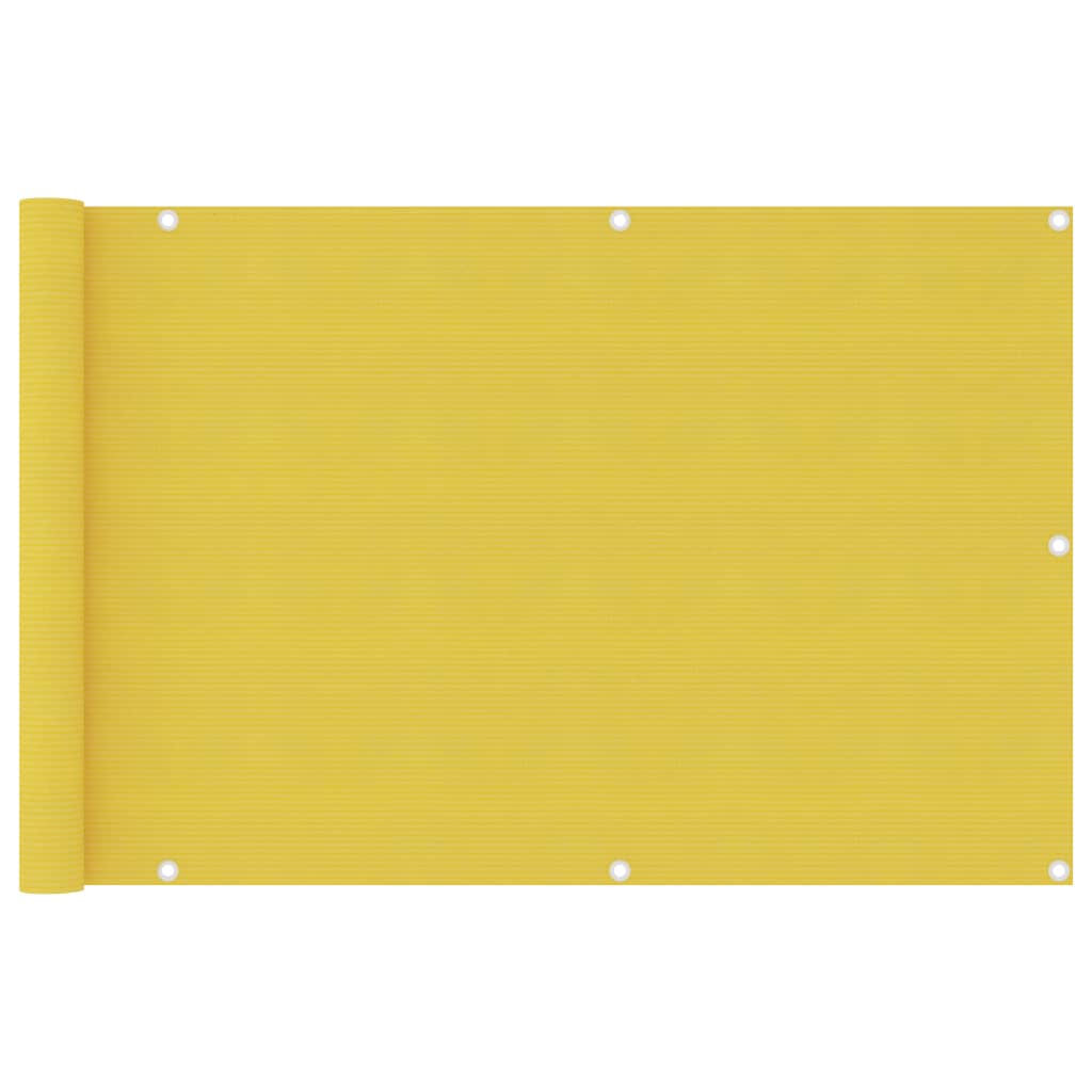 Balkonscherm 90x400 cm HDPE geel