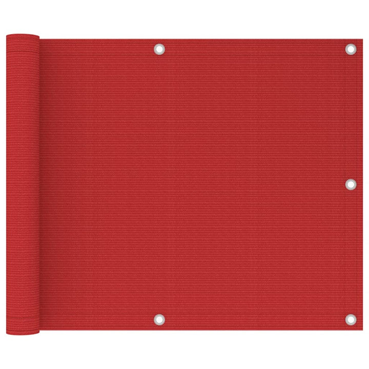 Balkonscherm 75x300 cm HDPE rood