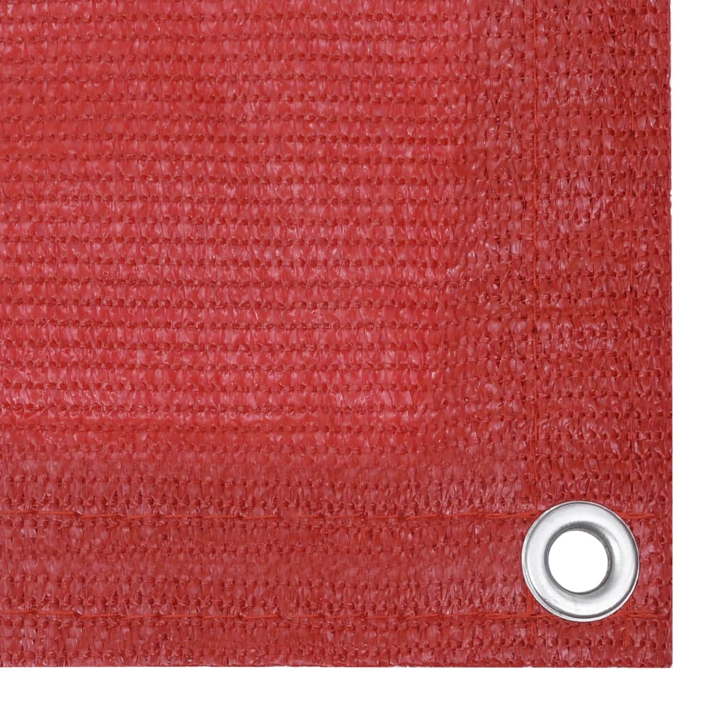 Balkonscherm 75x500 cm HDPE rood