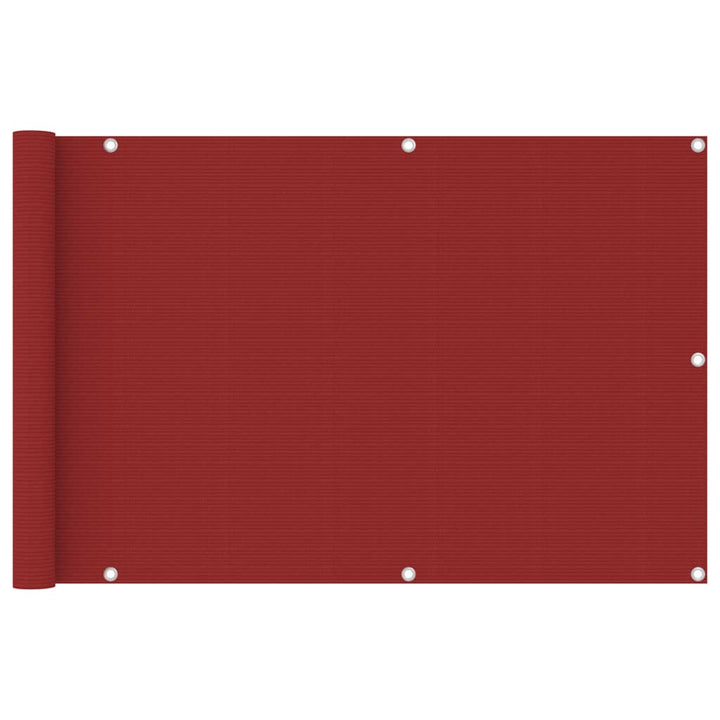 Balkonscherm 90x400 cm HDPE rood