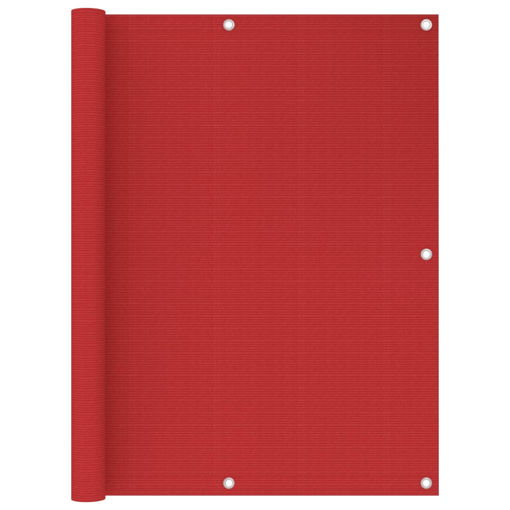 Balkonscherm 120x400 cm HDPE rood