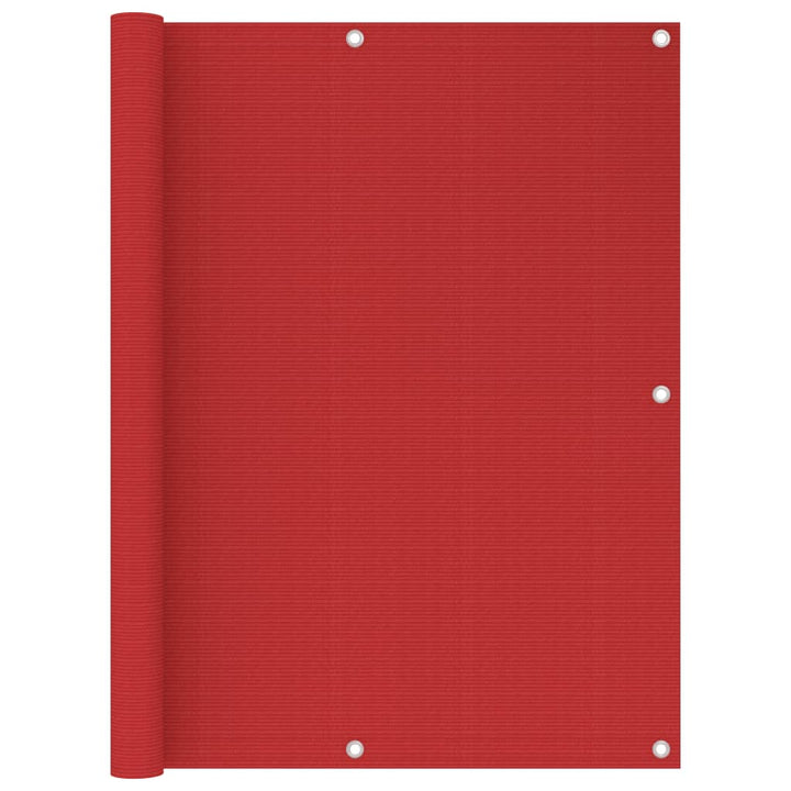 Balkonscherm 120x400 cm HDPE rood