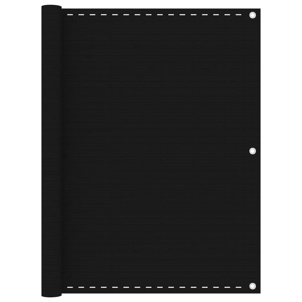 Balkonscherm 120x400 cm HDPE zwart