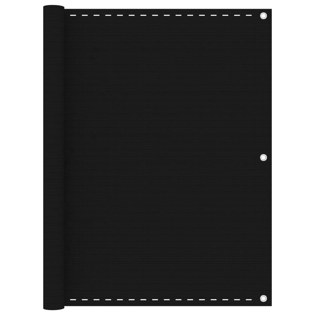 Balkonscherm 120x500 cm HDPE zwart