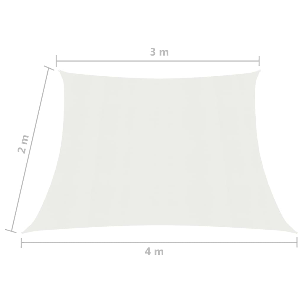 Zonnezeil 160 g/m² 3/4x2 m HDPE wit