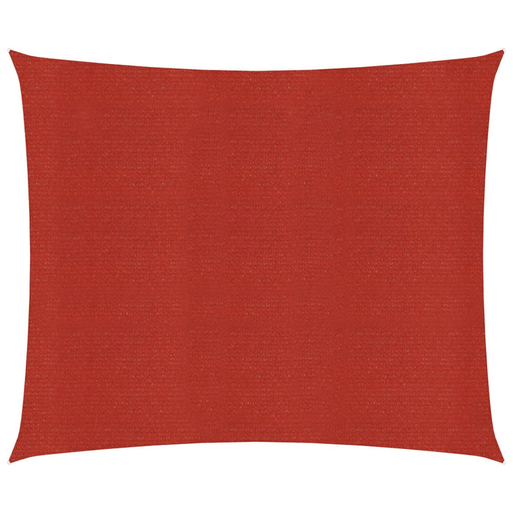 Zonnezeil 160 g/m² 4,5x4,5 m HDPE rood