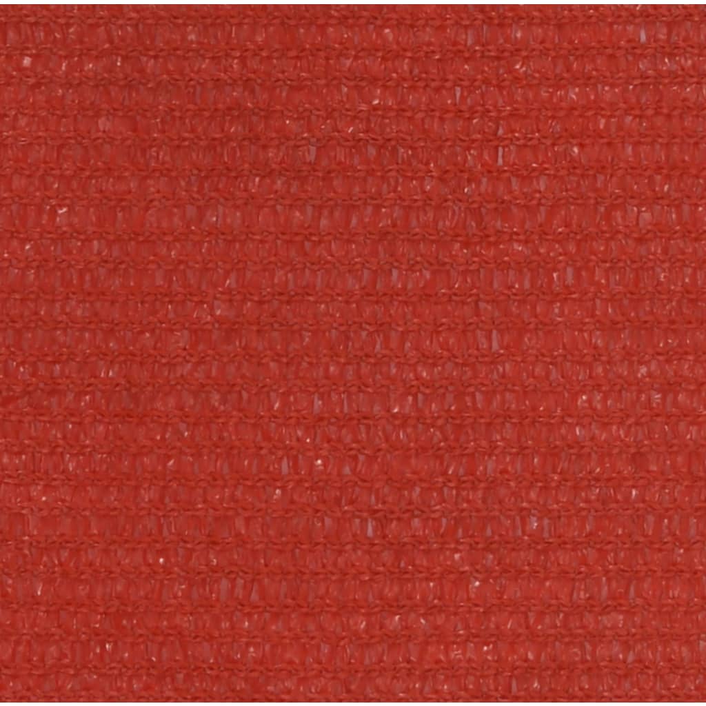 Zonnezeil 160 g/m² 4,5x4,5 m HDPE rood