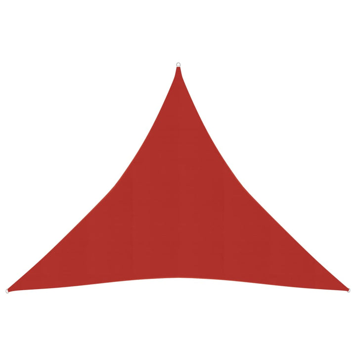 Zonnezeil 160 g/m² 4,5x4,5x4,5 m HDPE rood
