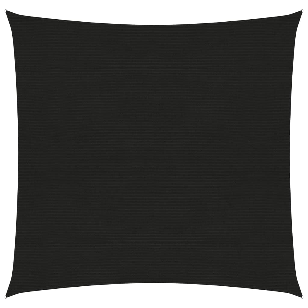 Zonnezeil 160 g/m² 4,5x4,5 m HDPE zwart