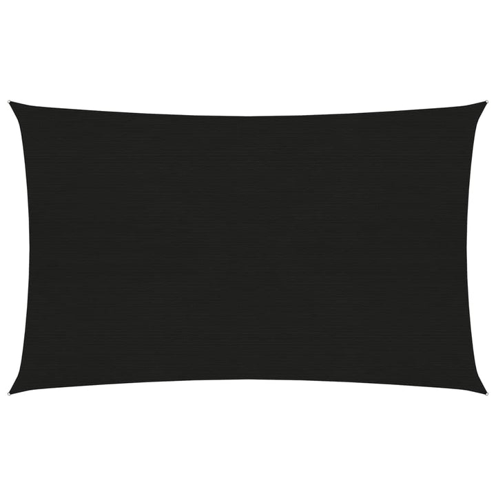 Zonnezeil 160 g/m² 2x4 m HDPE zwart