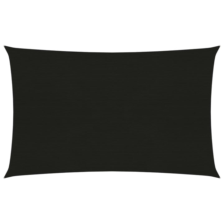 Zonnezeil 160 g/m² 2x4,5 m HDPE zwart