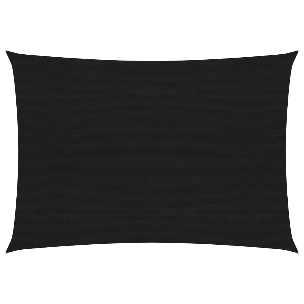 Zonnezeil 160 g/m² 2,5x4 m HDPE zwart