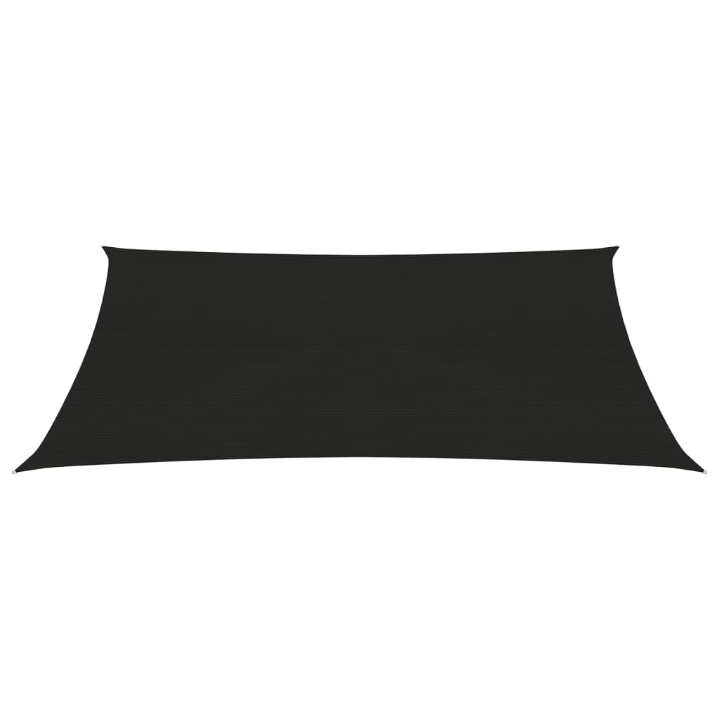 Zonnezeil 160 g/m² 3x4,5 m HDPE zwart