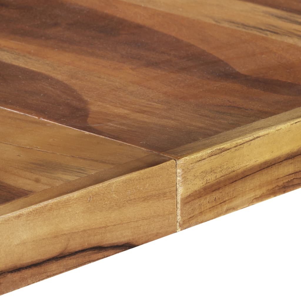 Eettafel 140x140x75 cm massief hout met sheesham afwerking