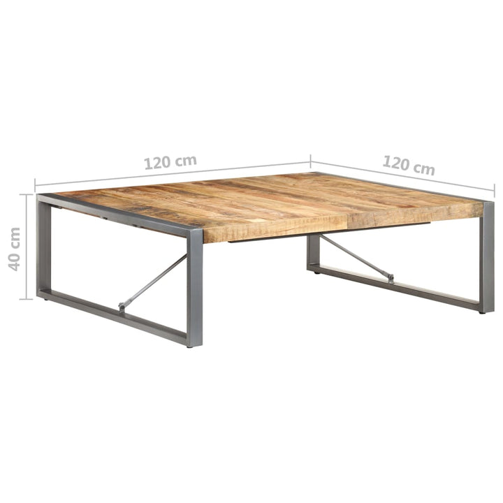 Salontafel 180x90x40 cm ruw mangohout