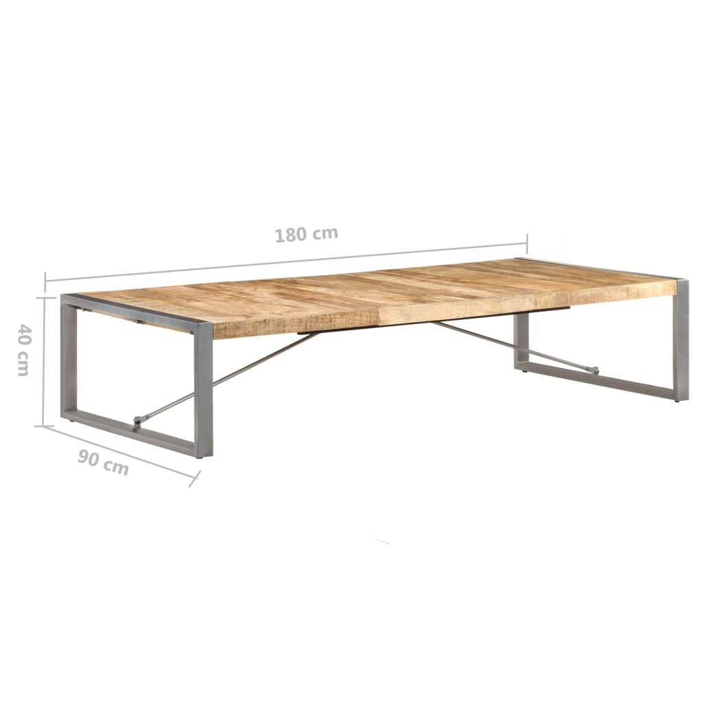 Salontafel 180x90x40 cm ruw mangohout