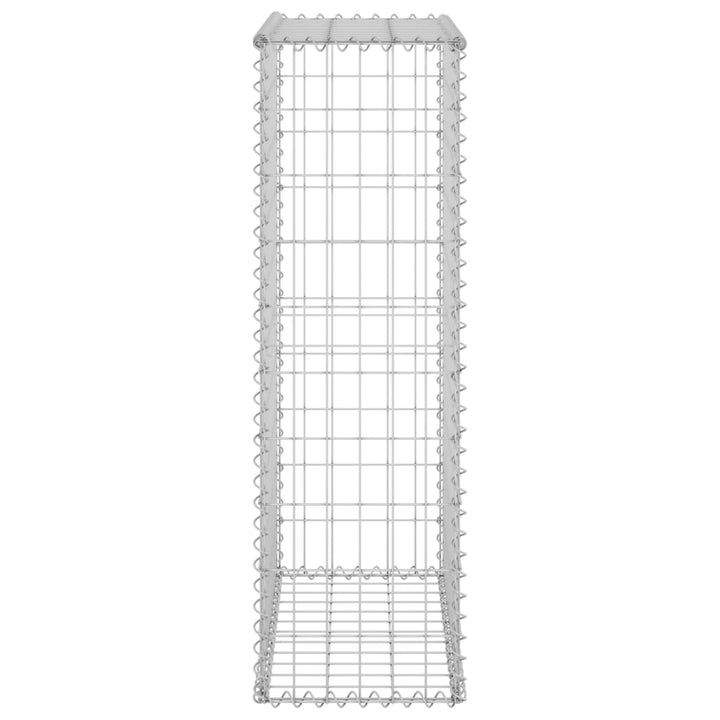 Schanskorfmuur met deksels 60x30x100 cm gegalvaniseerd staal