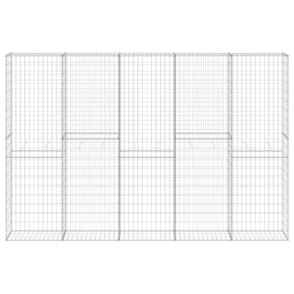 Schanskorfmuur met deksels 300x30x200 cm gegalvaniseerd staal