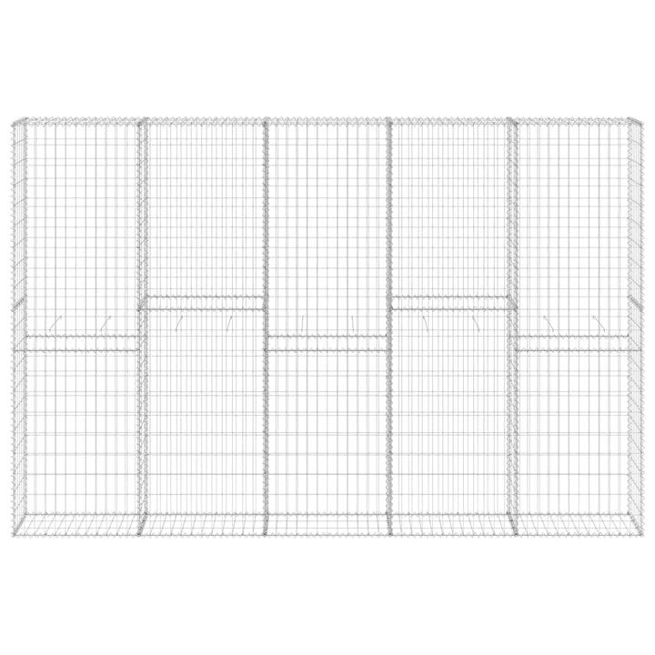 Schanskorfmuur met deksels 300x30x200 cm gegalvaniseerd staal