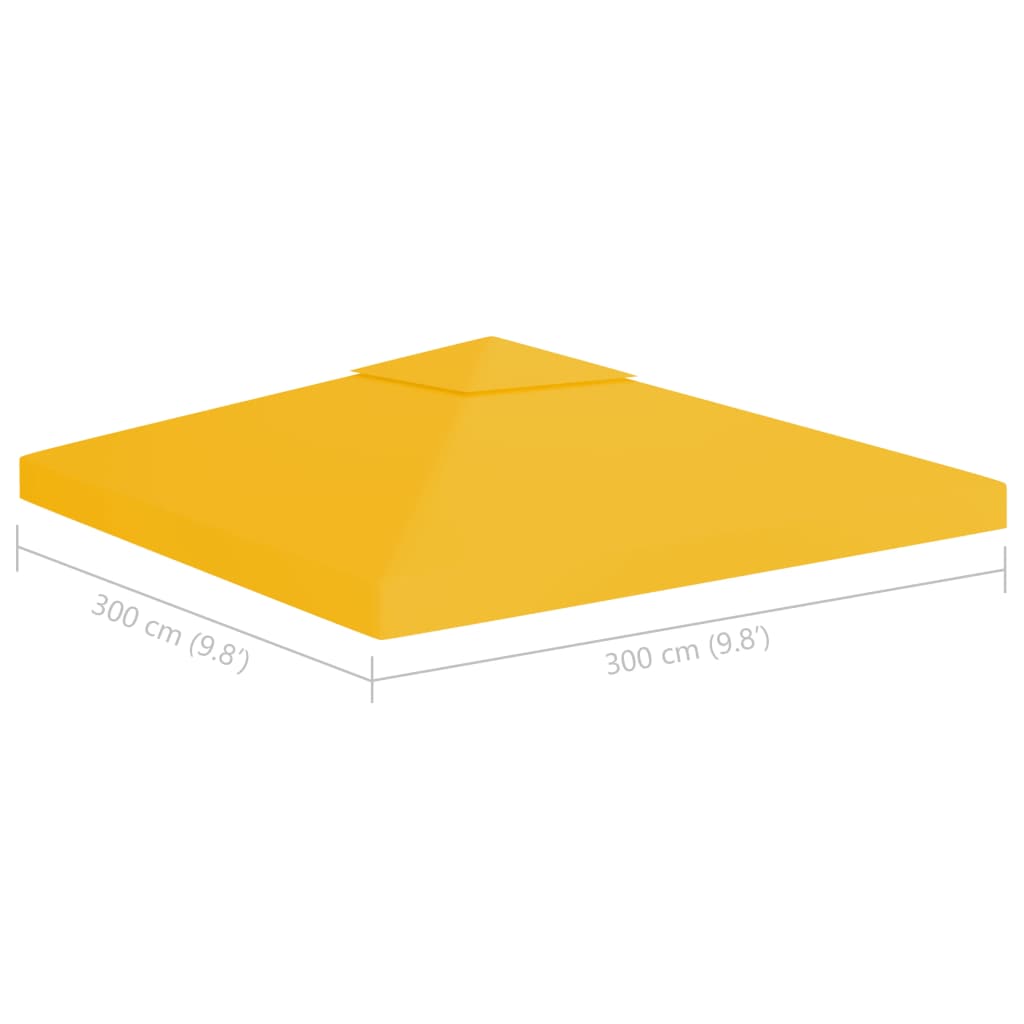 Prieeldak 2-laags 310 g/m² 3x3 m geel
