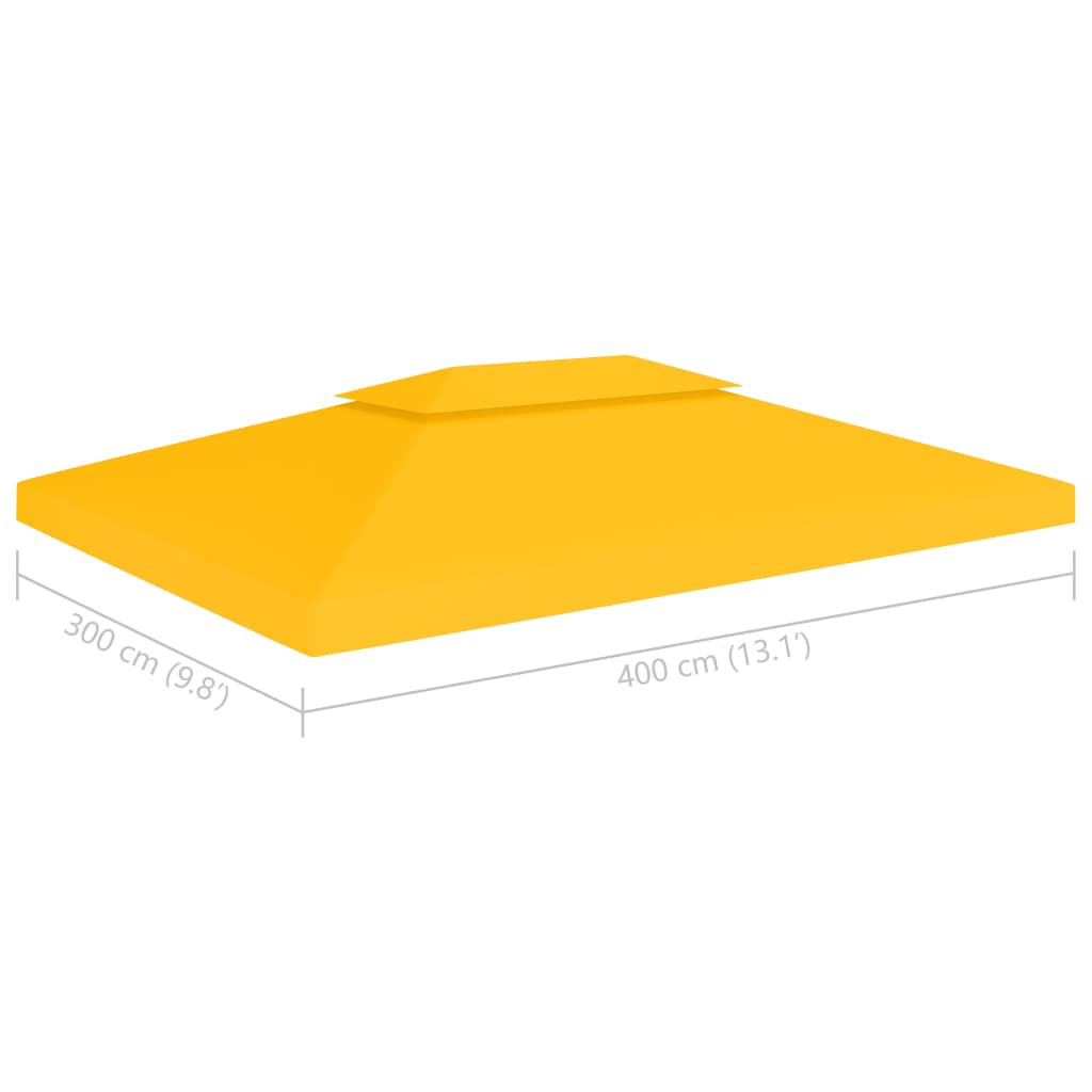 Prieeldak 2-laags 310 g/m² 4x3 m geel