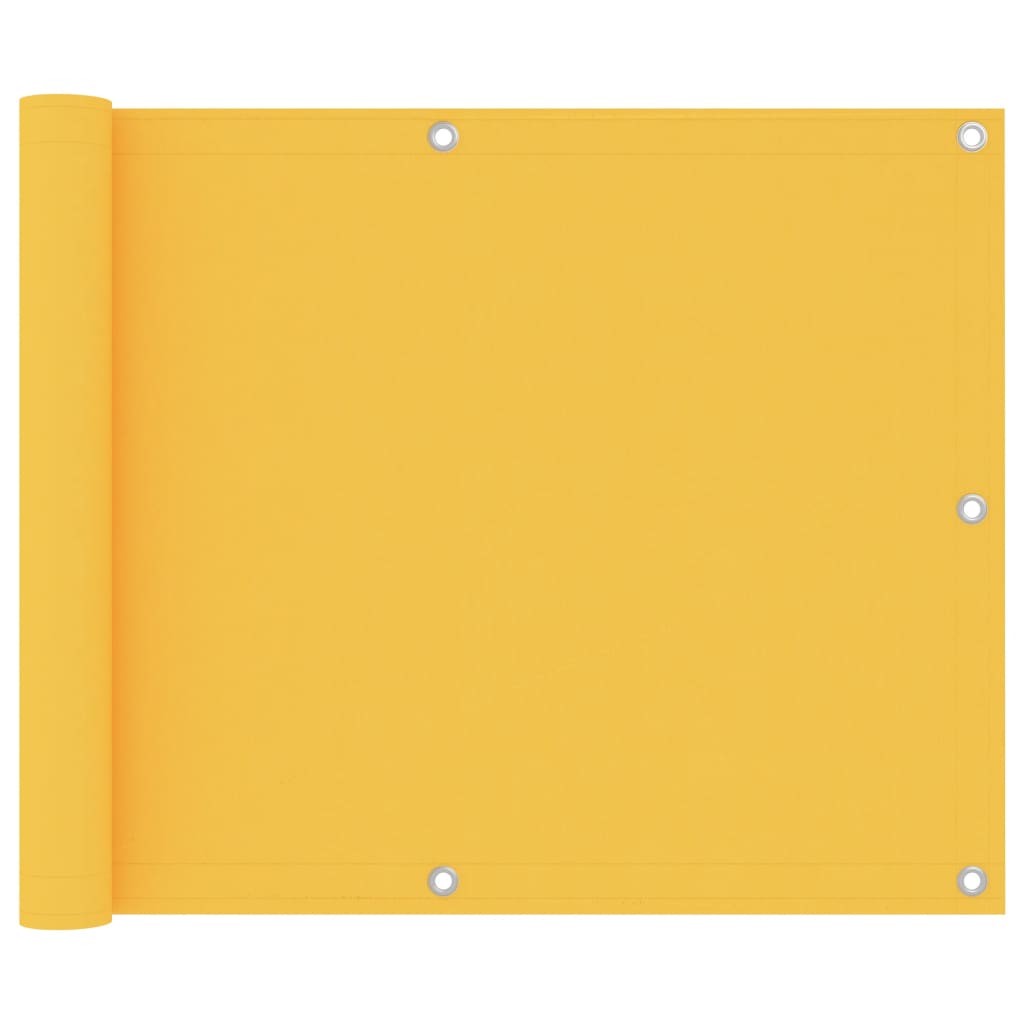 Balkonscherm 75x600 cm oxford stof geel