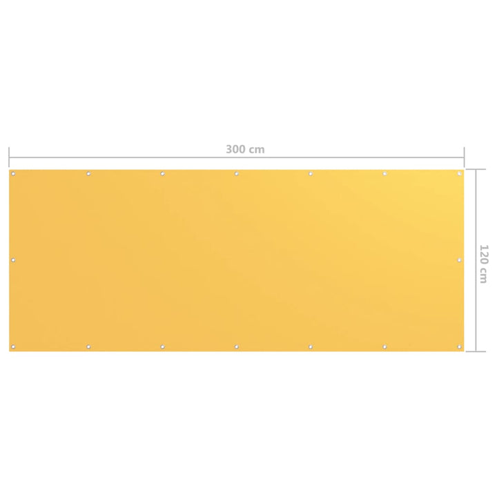 Balkonscherm 120x300 cm oxford stof geel