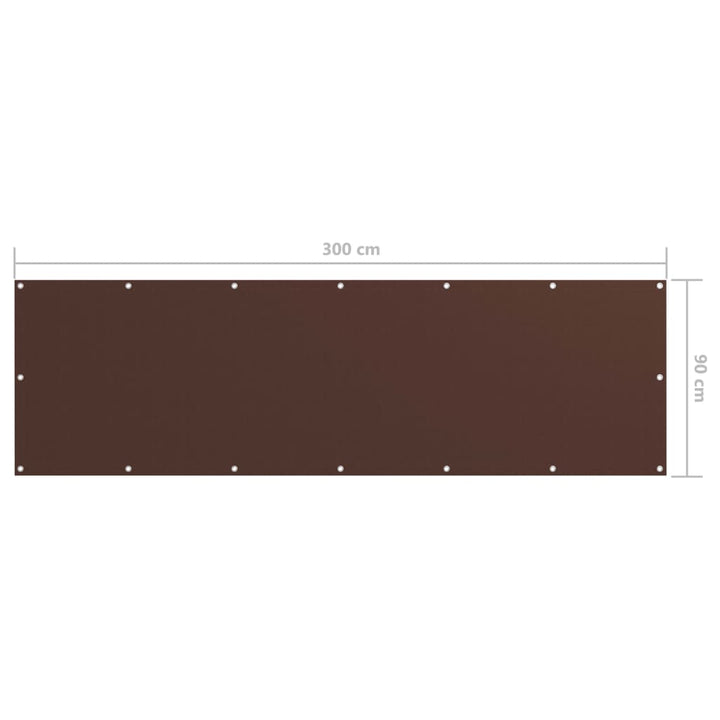 Balkonscherm 90x300 cm oxford stof bruin