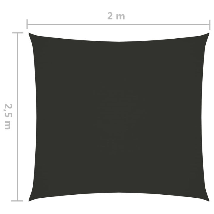 Zonnescherm rechthoekig 2x2,5 m oxford stof antracietkleurig