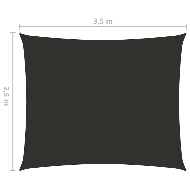 Zonnescherm rechthoekig 2,5x3,5 m oxford stof antracietkleurig