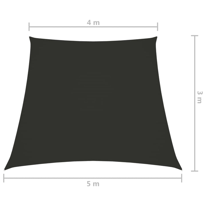 Zonnescherm trapezium 4/5x3 m oxford stof antracietkleurig