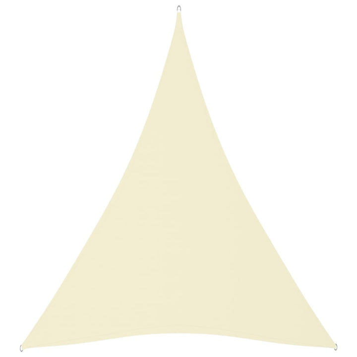 Zonnescherm driehoekig 3x4x4 m oxford stof crèmekleurig