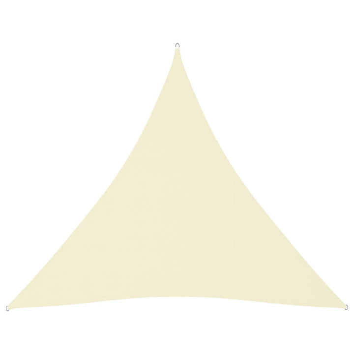 Zonnescherm driehoekig 4x4x4 m oxford stof crèmekleurig