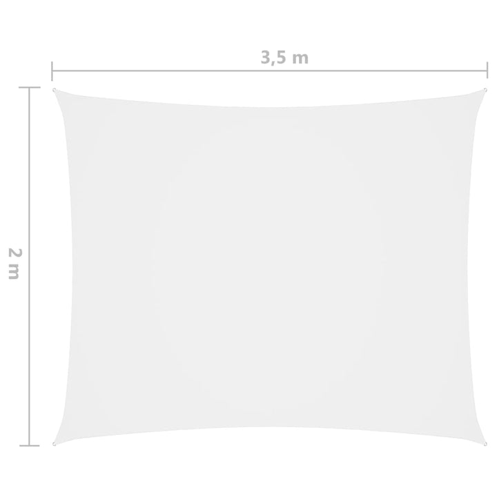 Zonnescherm rechthoekig 2x3,5 m oxford stof wit