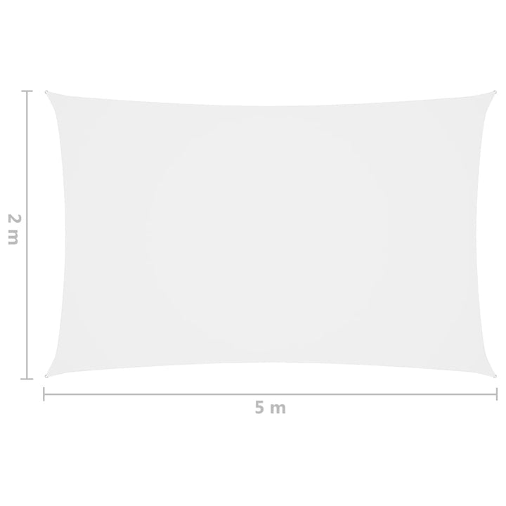 Zonnescherm rechthoekig 2x5 m oxford stof wit