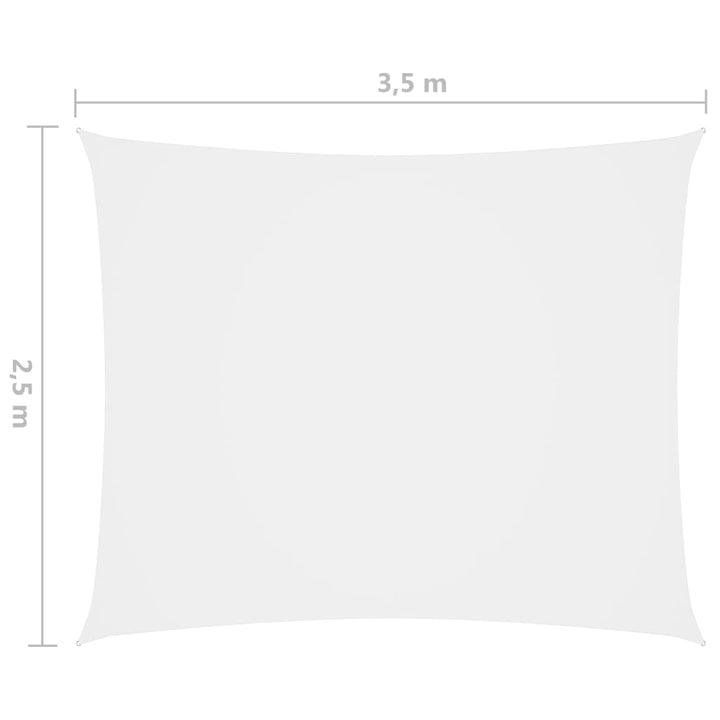 Zonnescherm rechthoekig 2,5x3,5 m oxford stof wit