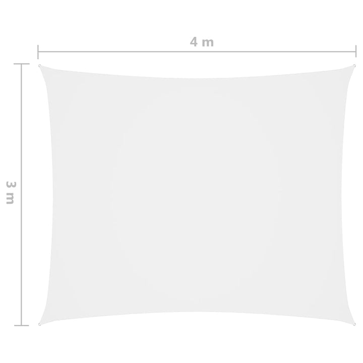 Zonnescherm rechthoekig 3x4 m oxford stof wit