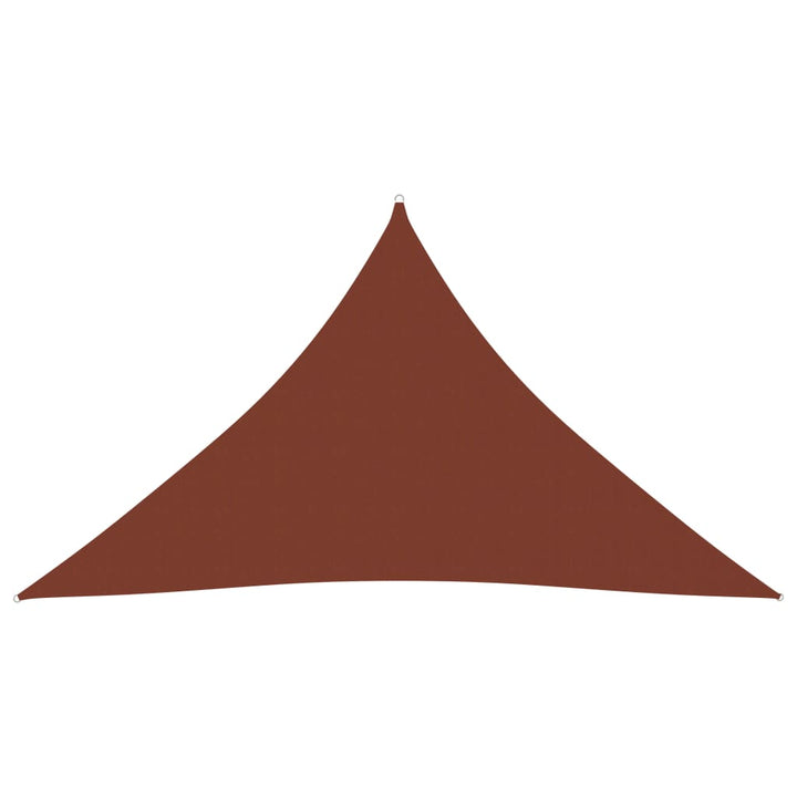 Zonnescherm driehoekig 5x5x6 m oxford stof terracottakleurig