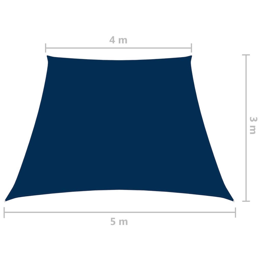 Zonnescherm trapezium 4/5x3 m oxford stof blauw