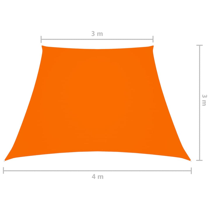 Zonnescherm trapezium 3/4x3 m oxford stof oranje