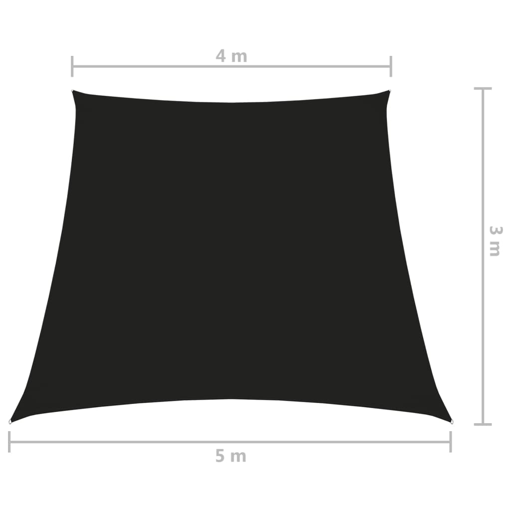 Zonnescherm trapezium 4/5x3 m oxford stof zwart