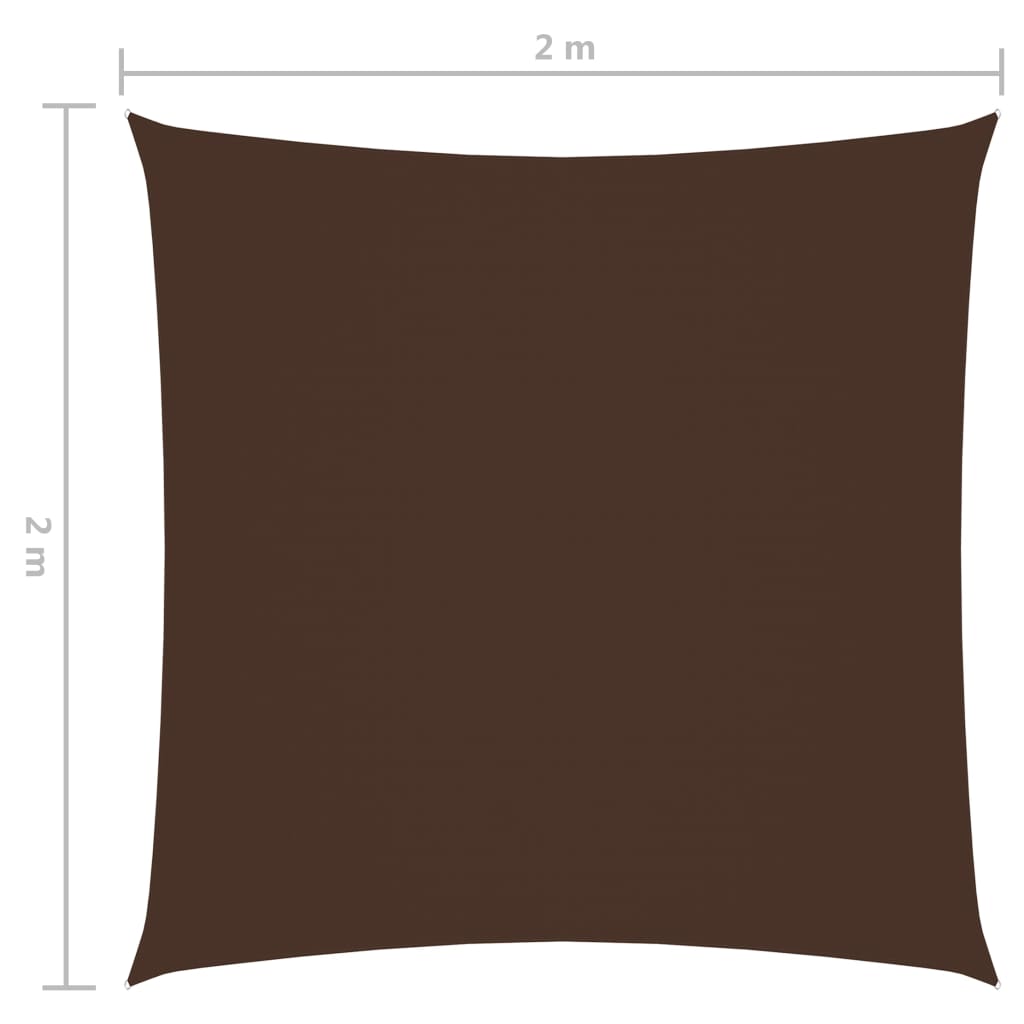 Zonnescherm vierkant 2x2 m oxford stof bruin