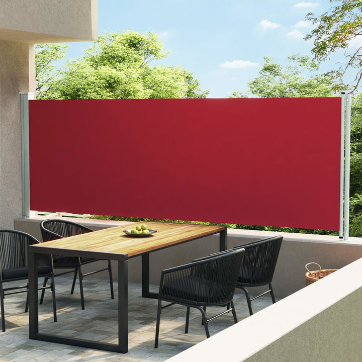 Tuinscherm uittrekbaar 600x160 cm rood