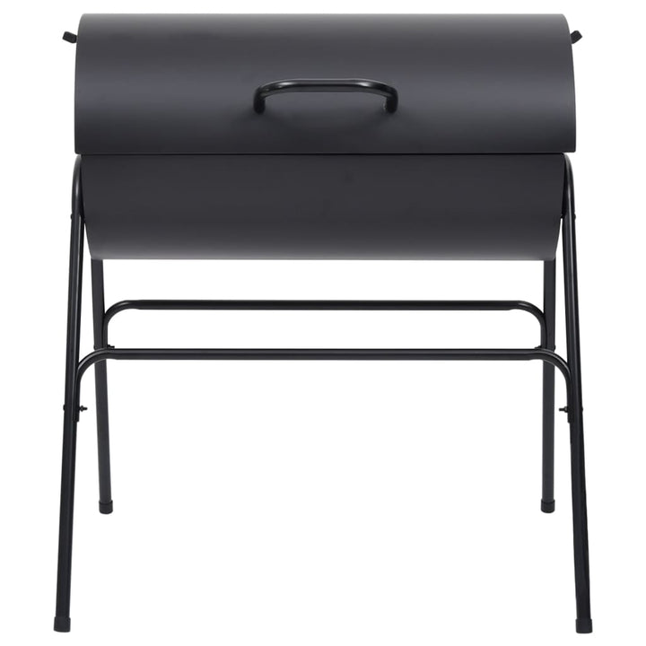Barbecuevat met 2 kookroosters 80x95x90 cm staal zwart