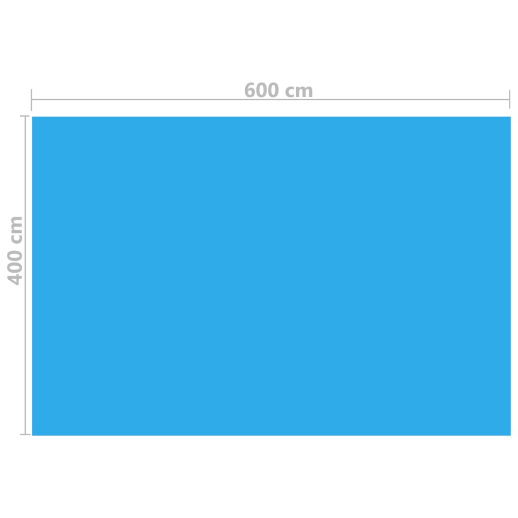 Zwembadhoes rechthoekig 600x400 cm PE blauw