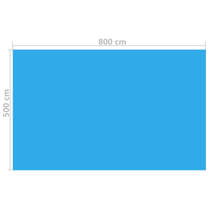 Zwembadhoes rechthoekig 800x500 cm PE blauw