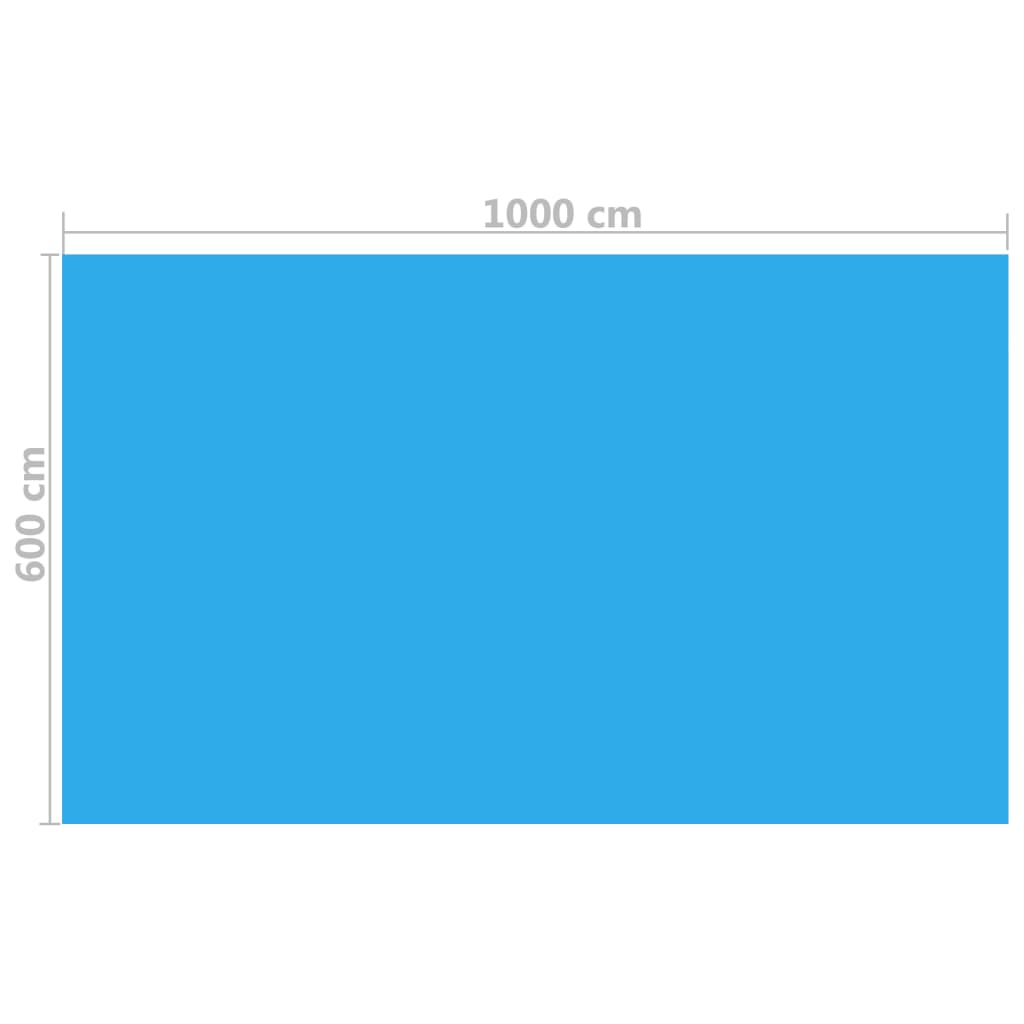 Zwembadhoes rechthoekig 1000x600 cm PE blauw