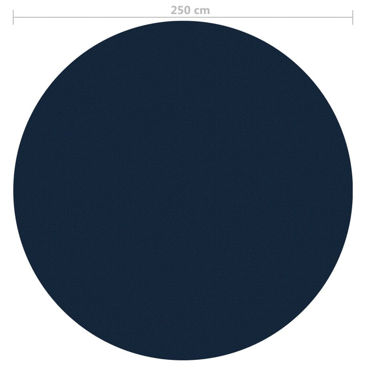 Zwembadfolie solar drijvend 250 cm PE zwart en blauw